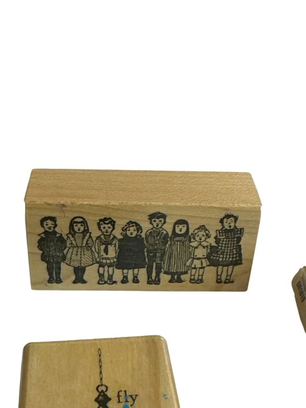 Rubber Stamps Wood Blocks Unique Designs Like Dress Form Bee Wreath Birdcage